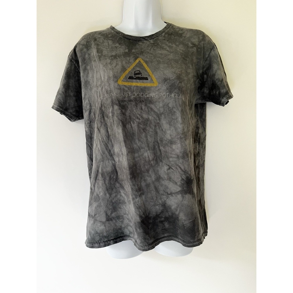 Women's Michigan Graphic T-Shirt Medium Grey Sarcastic Graphic Tee Short Sleeve